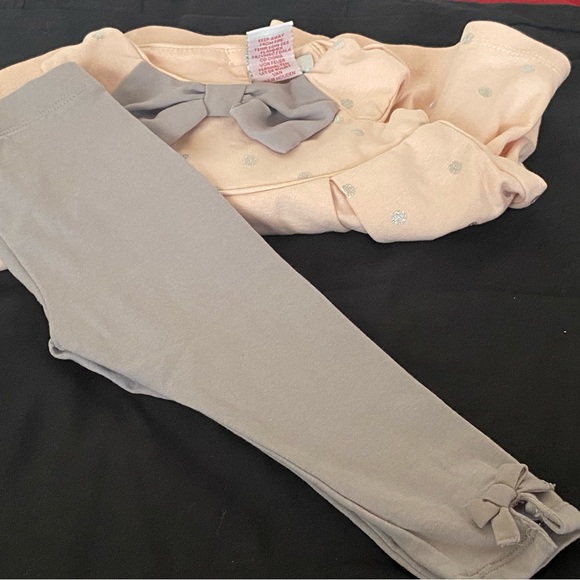 GOOD CONDITION LITTLE PRINCESS PEACH & SLIVER DRESS 6-9M! MADDIE & ZOE - Picture 2 of 4